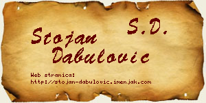 Stojan Dabulović vizit kartica